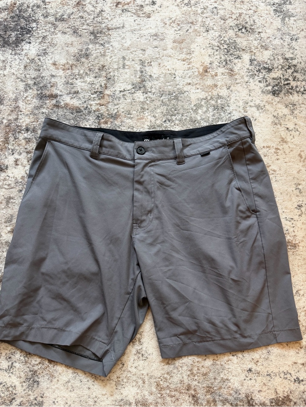 Travis Mathew Men's Gray Flat Front Performance Shorts